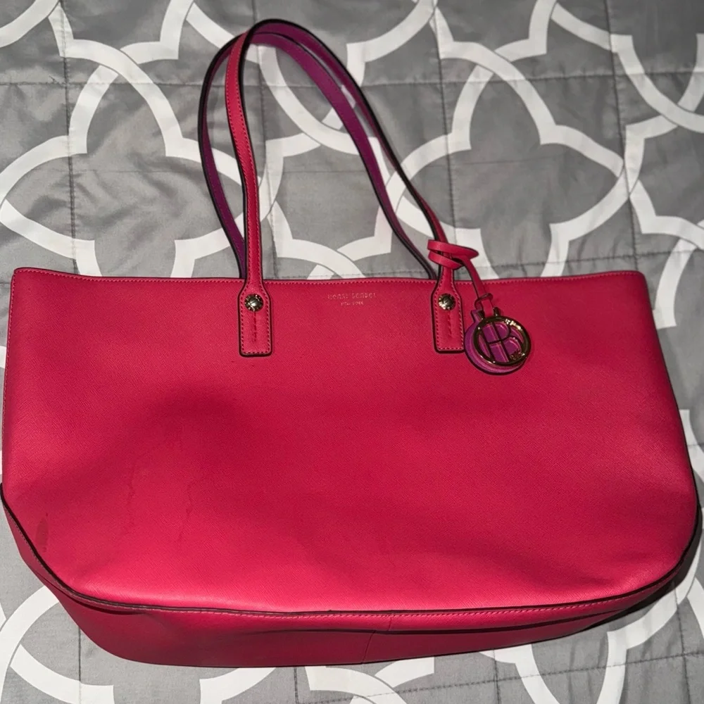 Henri Bendel Pink Saffiano Tote